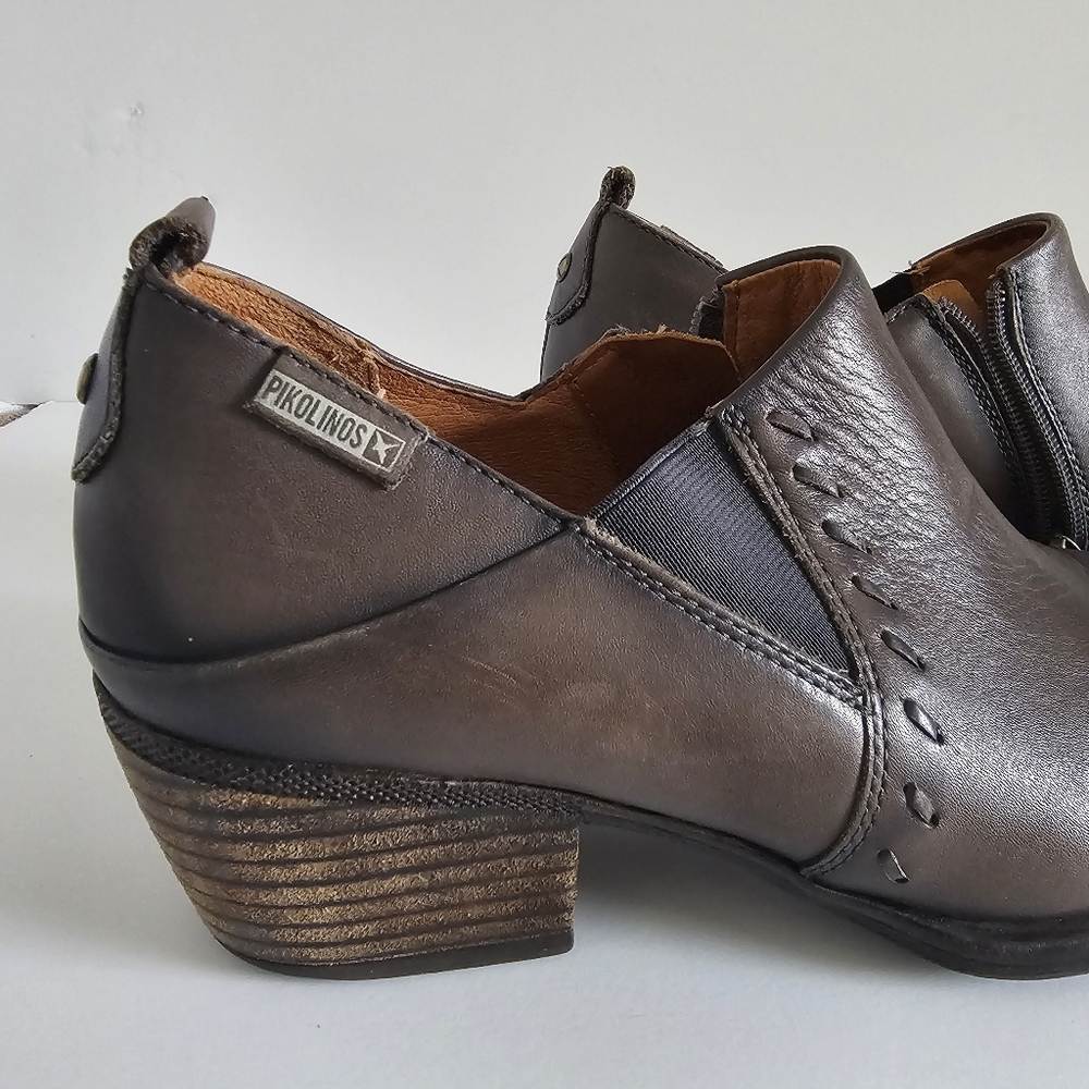 Pikolinos brown leather bootie zipper 38 (7.5) comfortable‎ - Picture 4 of 10